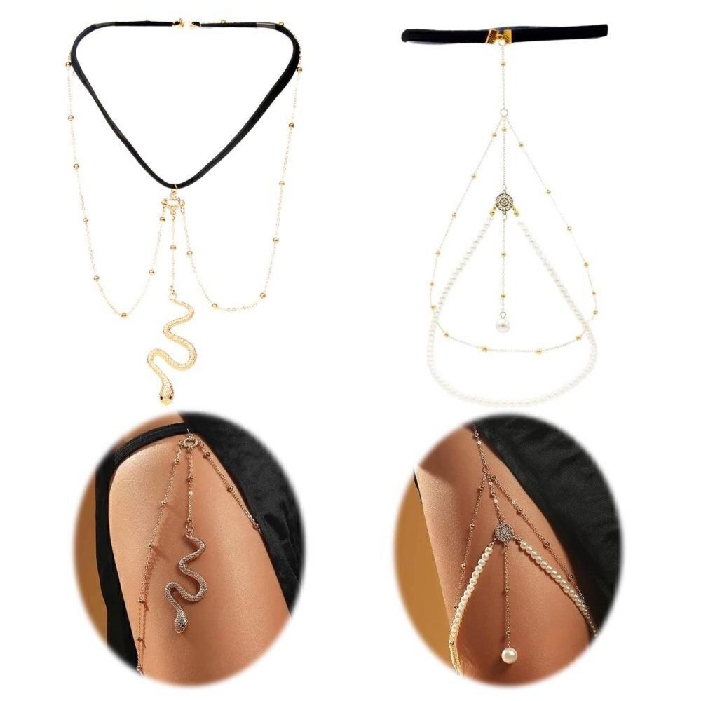 Sexy Snake Design Thigh Leg Chain Body Bikini Beach Harness Jewelry Fashion